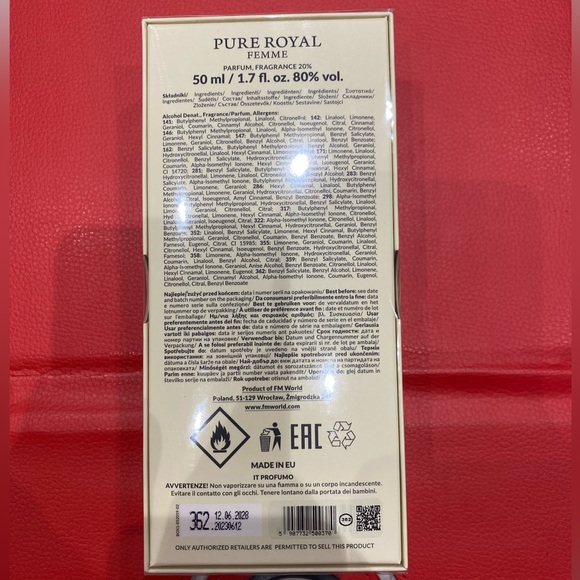 FM 362 - Womens pure ROYAL perfume Brand NEW! - Picture 3 of 3